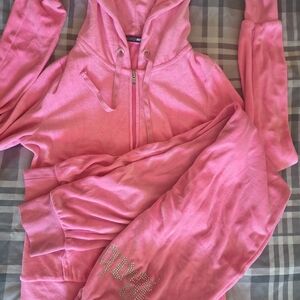 Fashion Nova Bright Pink Hoodie Set